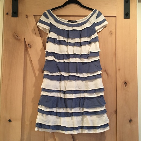 French Connection Blue and White Dress - Picture 1 of 2